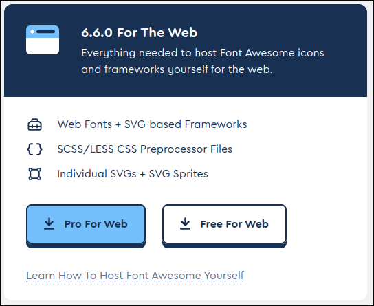 font awesome&rsquo;s download widget